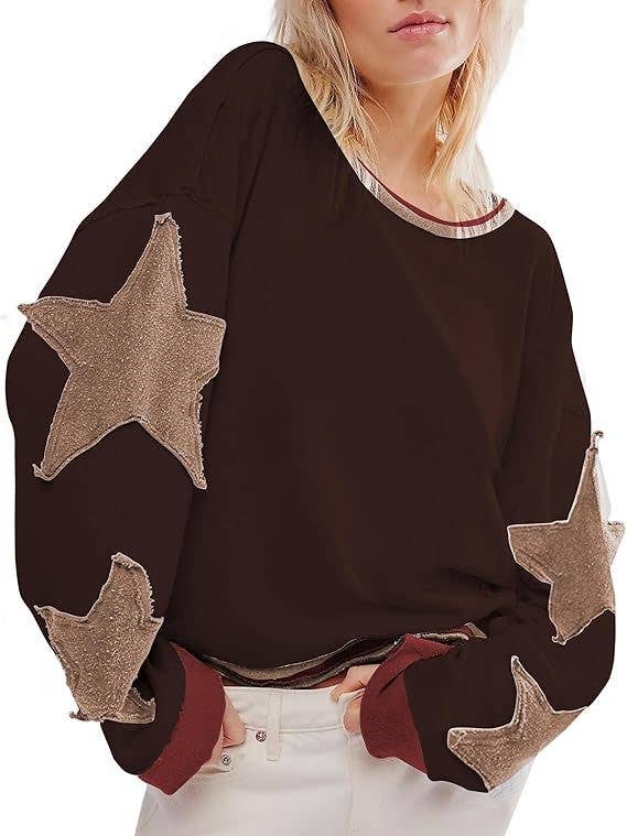 Star Oversized Crewneck Pullover
