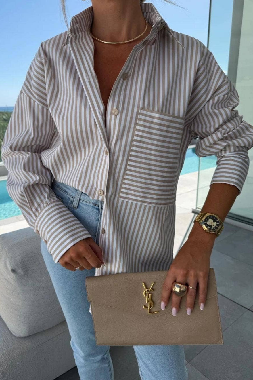 Striped Long-Sleeve Oversized