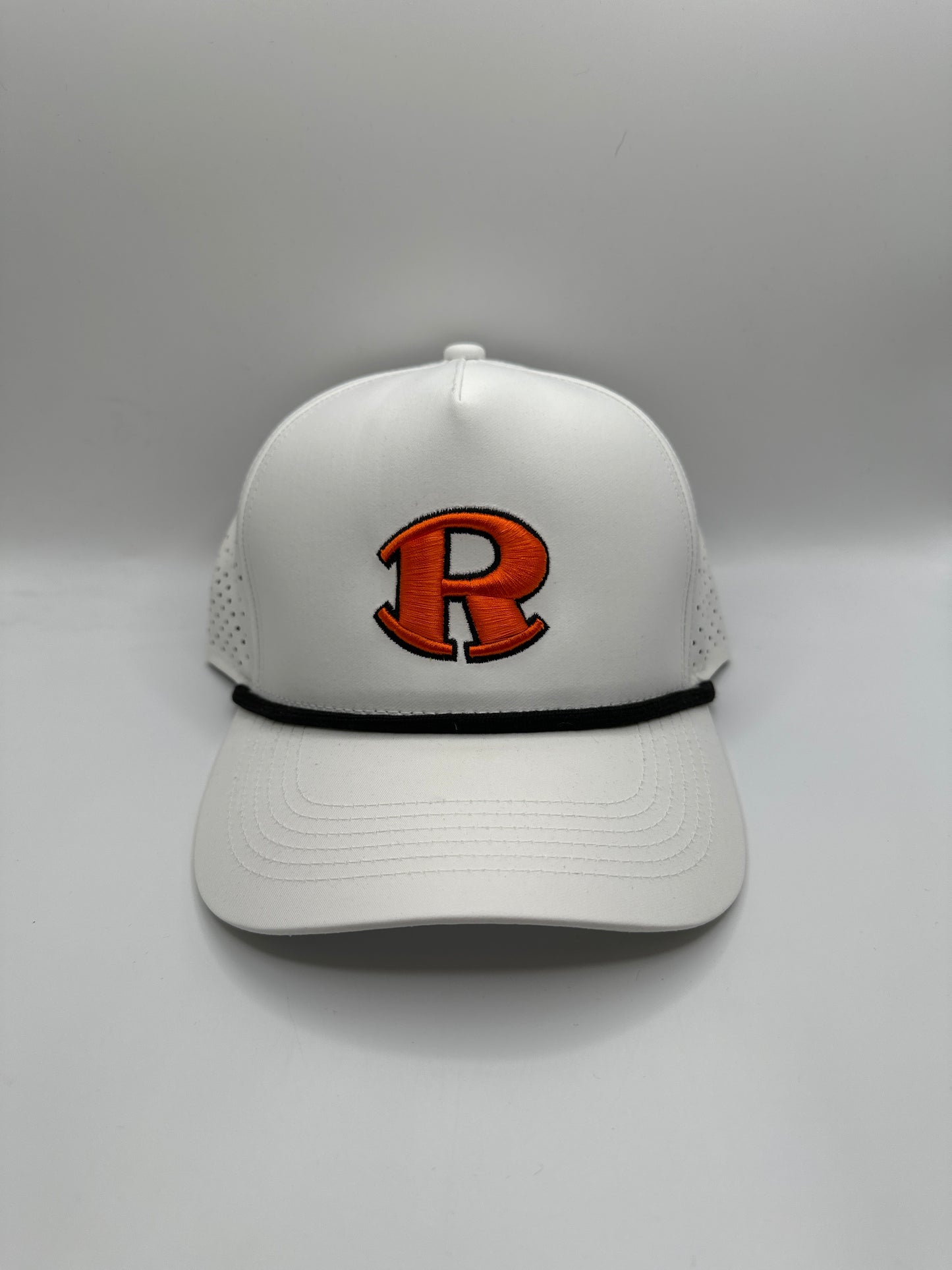Rockin' R Perforated Rope Hat - White/Black/Orange