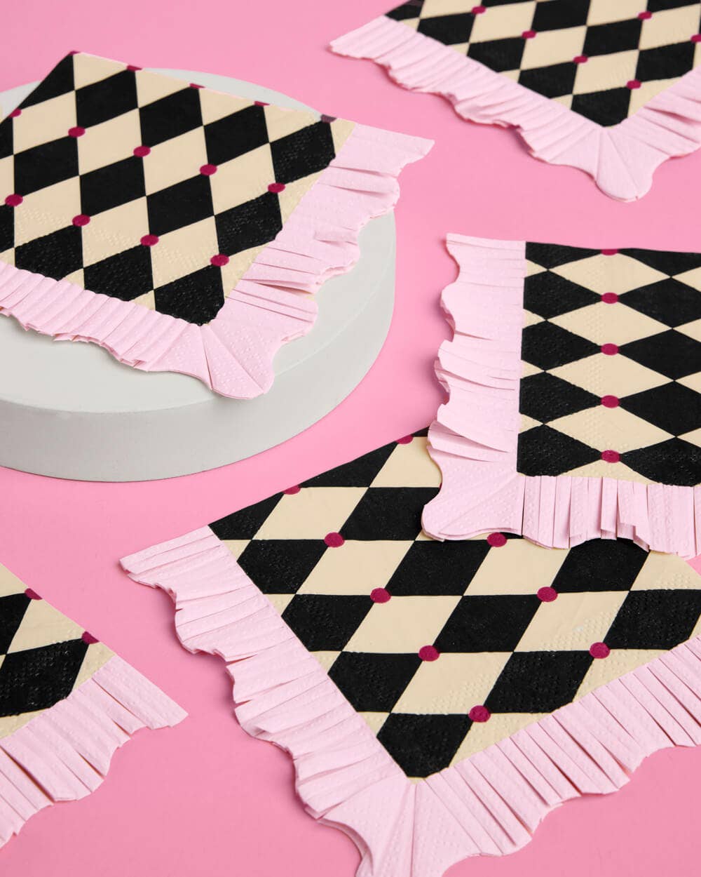 Mayhem Napkins - 24 paper napkins, circus checkers