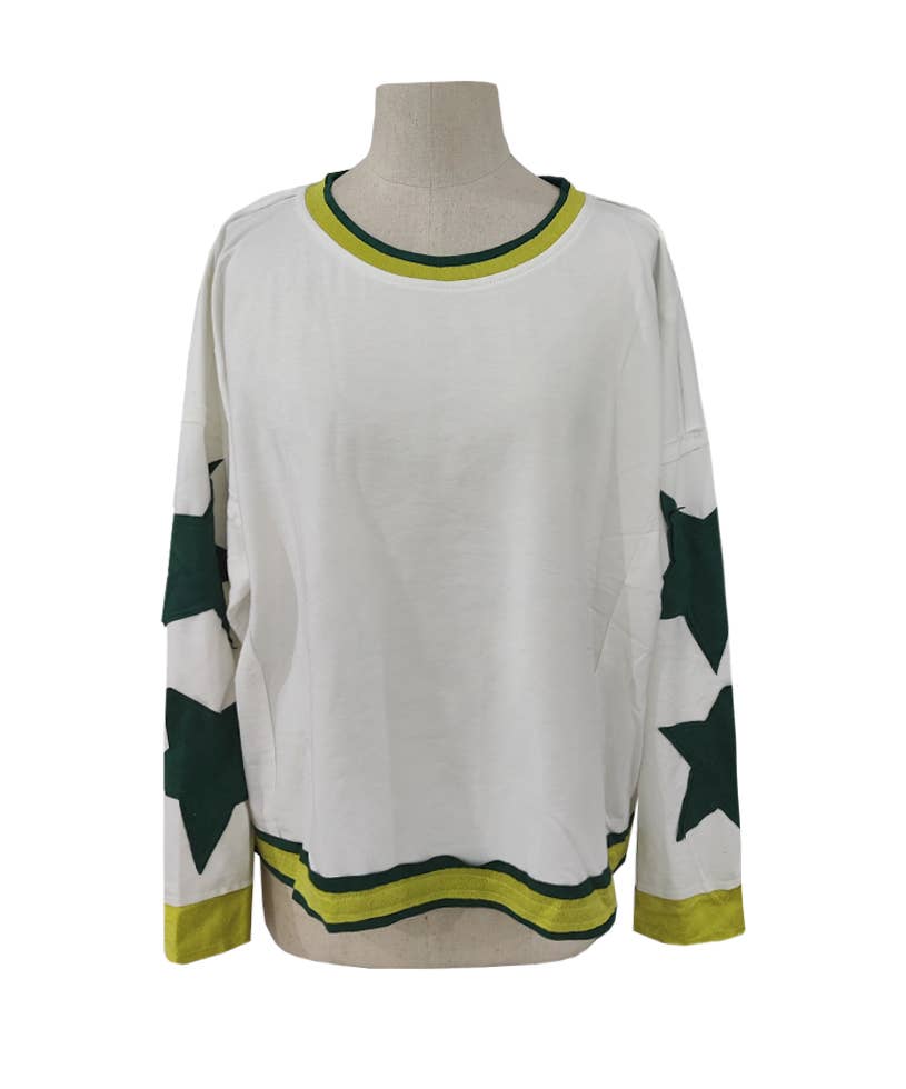 Star Oversized Crewneck Pullover
