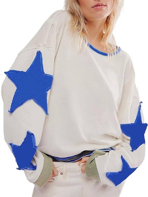 Star Oversized Crewneck Pullover