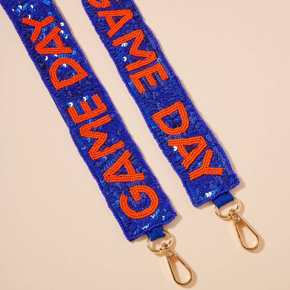Game Day Seed Beaded Bag Strap