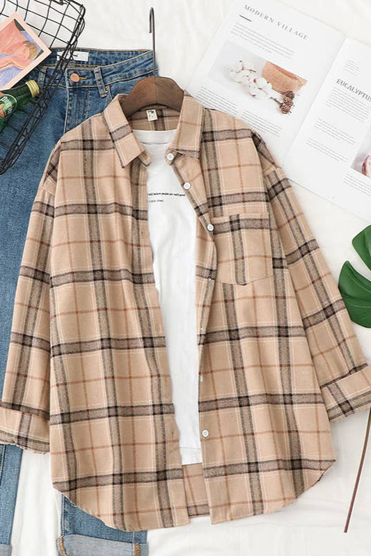 Khaki Plaid Flannel