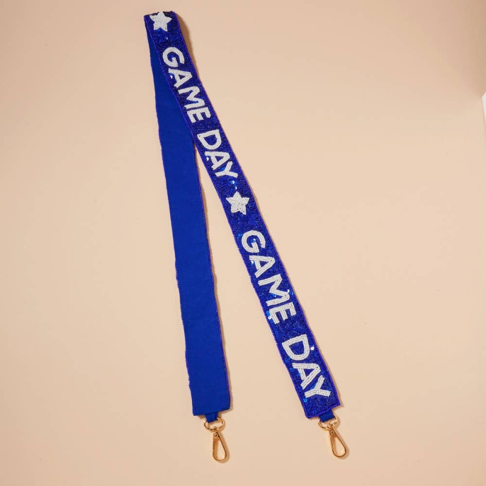Game Day Seed Beaded Bag Strap