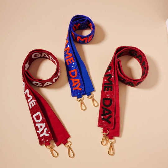 Game Day Seed Beaded Bag Strap