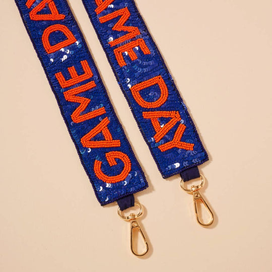 Game Day Seed Beaded Bag Strap