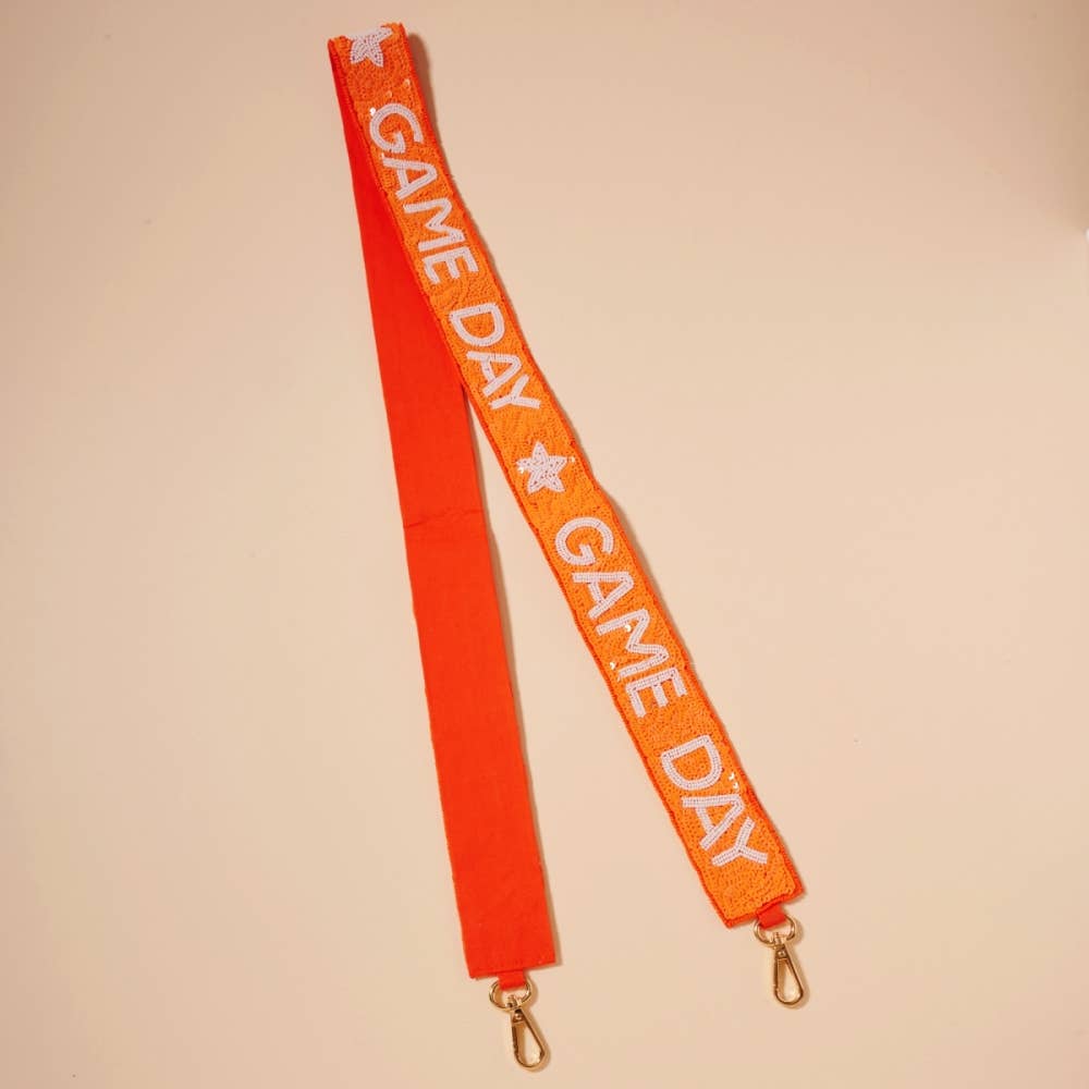 Game Day Seed Beaded Bag Strap
