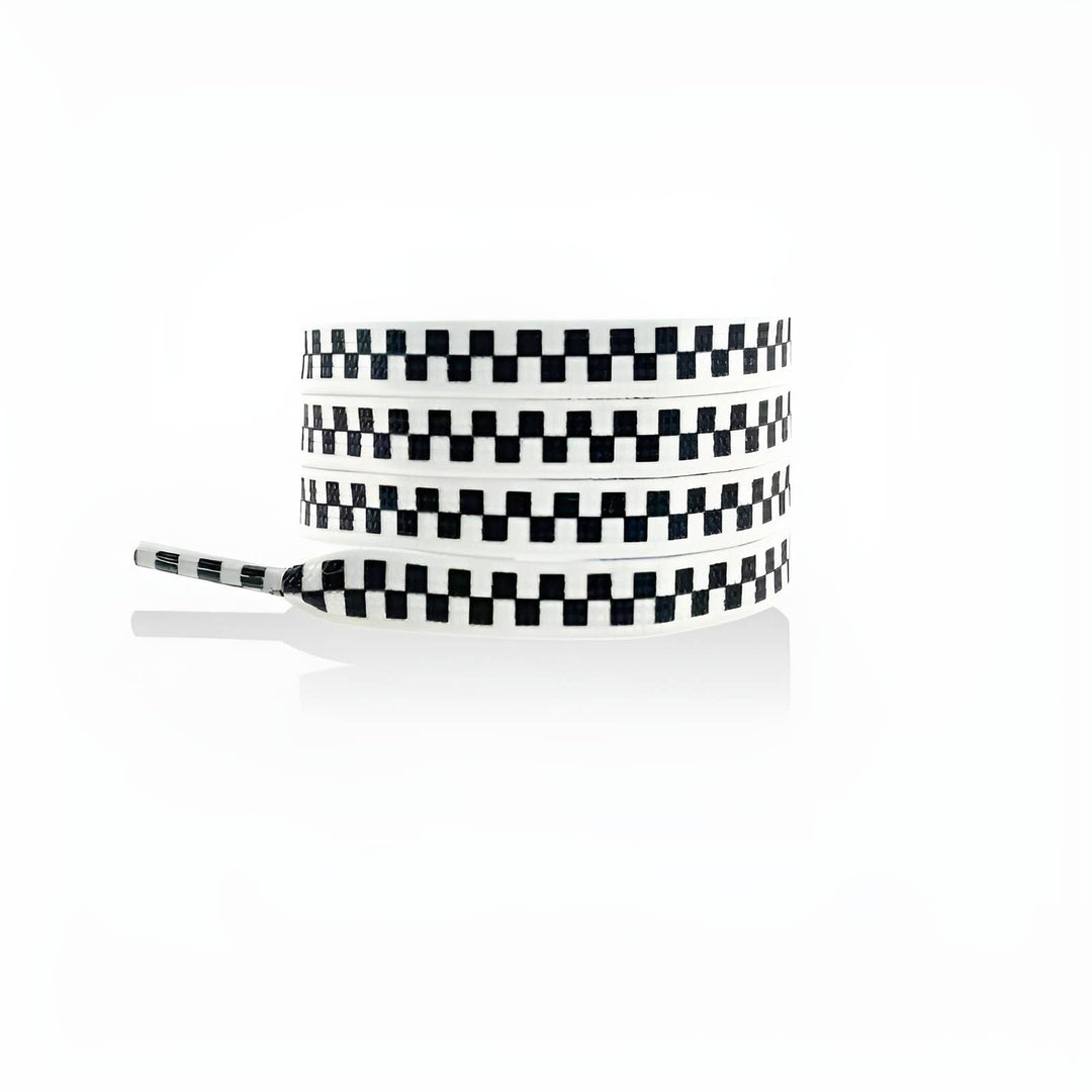 3D Checkerboard Flat Shoelace - Multi Colors Available