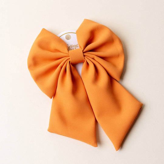 Classic Hair Bow-Orange