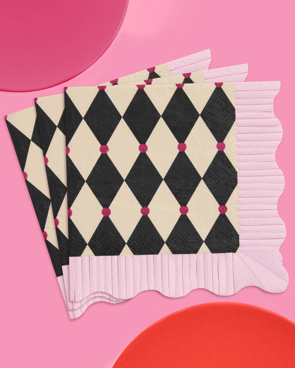Mayhem Napkins - 24 paper napkins, circus checkers