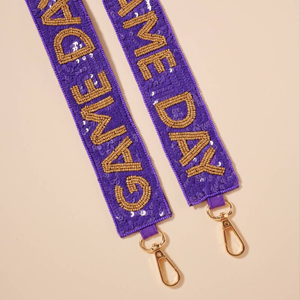 Game Day Seed Beaded Bag Strap