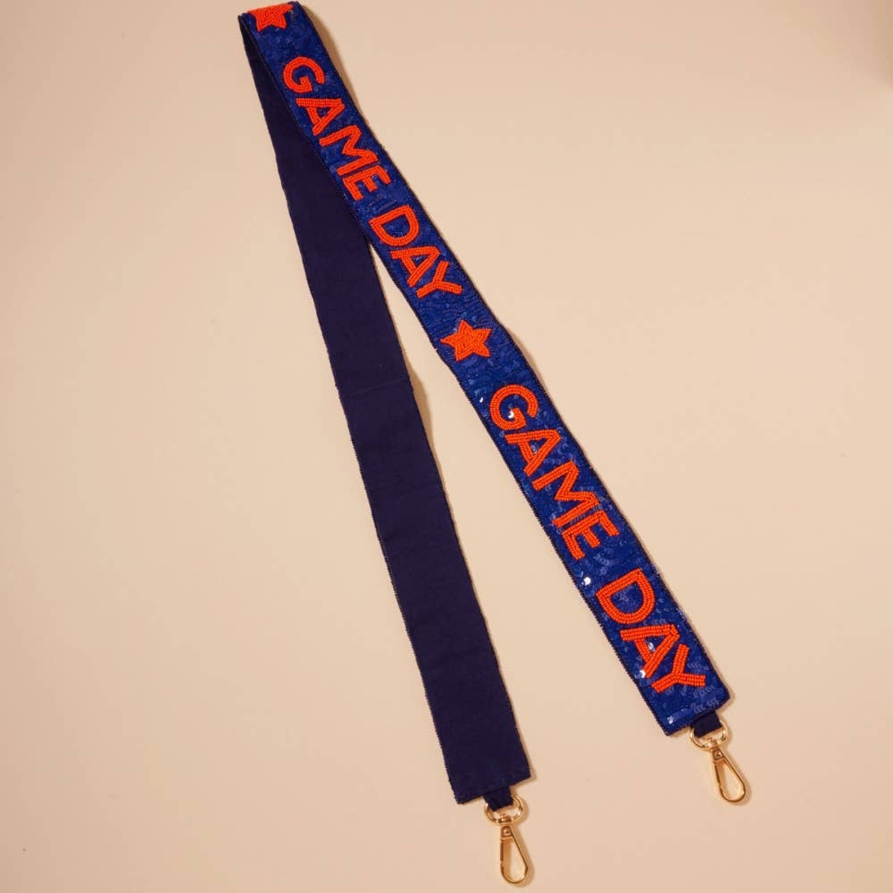 Game Day Seed Beaded Bag Strap
