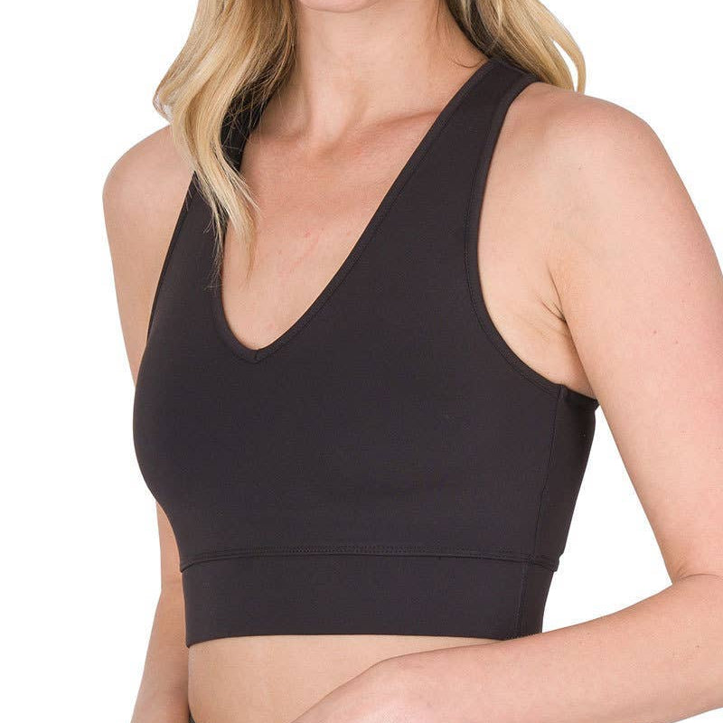 Athletic Racerback Cropped Tank Top