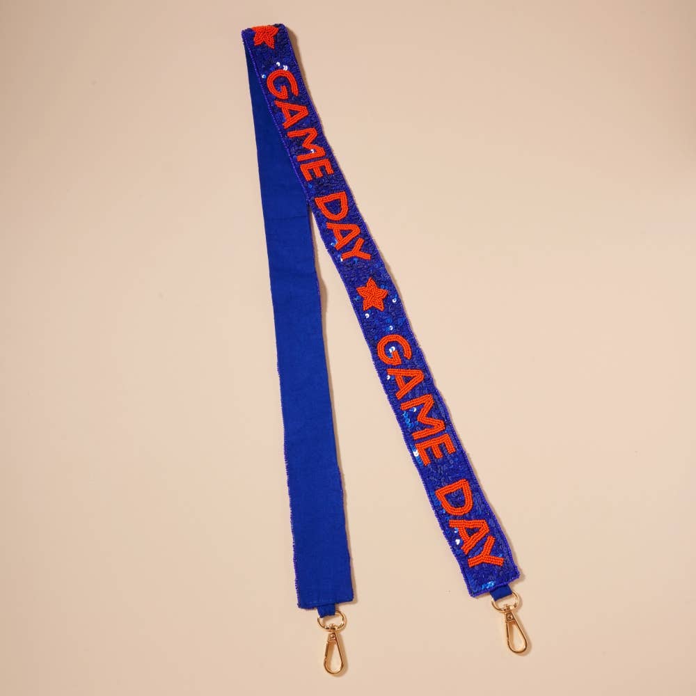 Game Day Seed Beaded Bag Strap