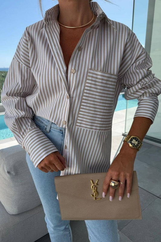 Striped Long-Sleeve Oversized