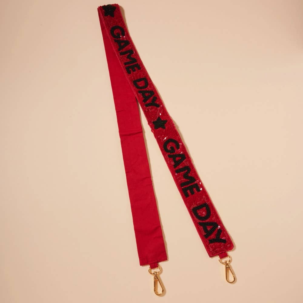 Game Day Seed Beaded Bag Strap
