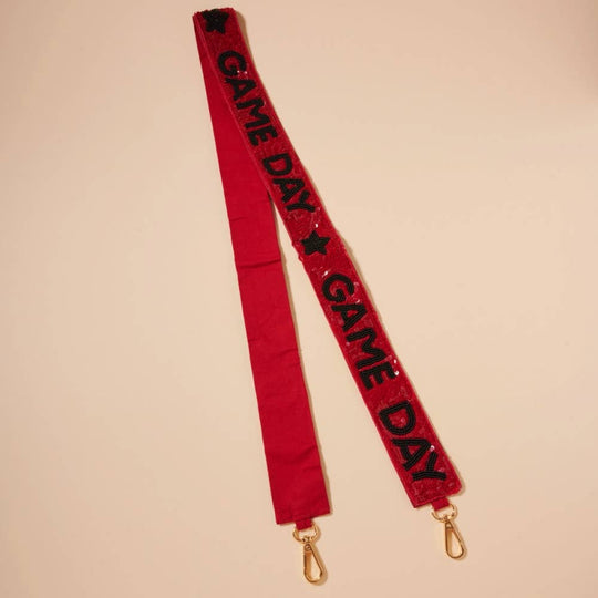 Game Day Seed Beaded Bag Strap