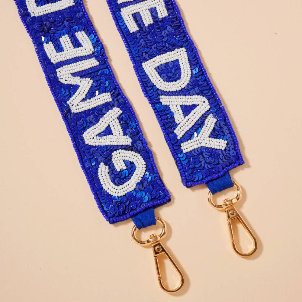 Game Day Seed Beaded Bag Strap