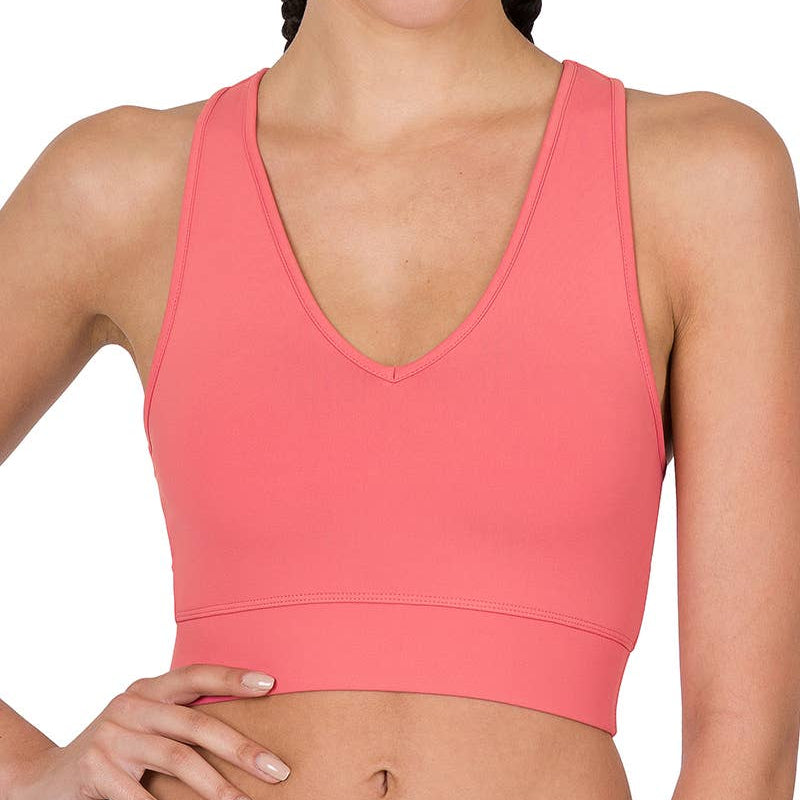 Athletic Racerback Cropped Tank Top