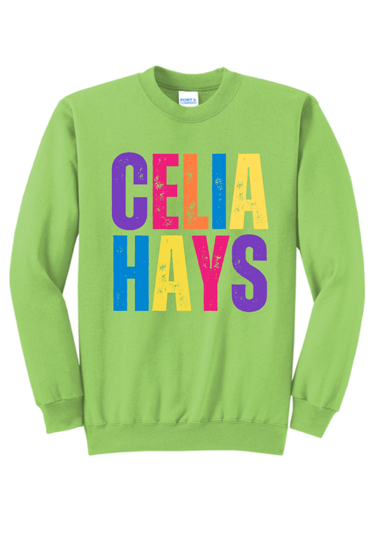 Celia Hays Neon Crewneck