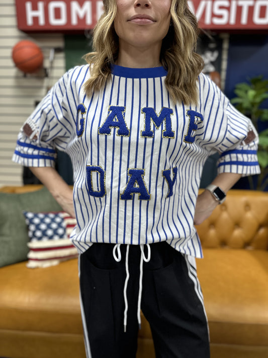 Pinstripe Game Day Shirt