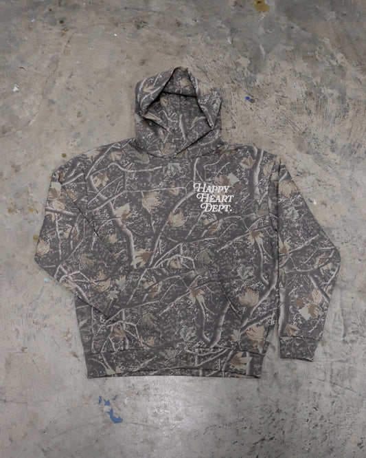 Happy Heart Dept. Camo Hoodie