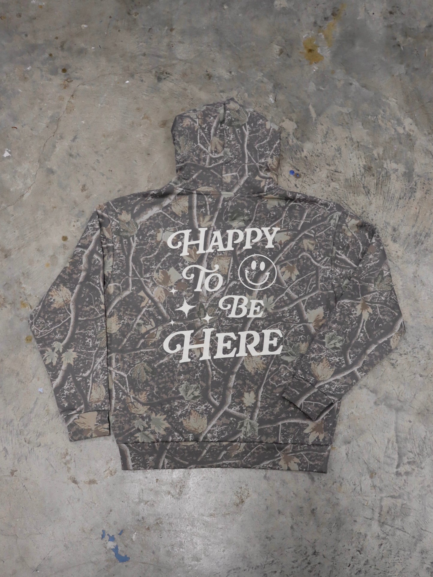 Happy Heart Dept. Camo Hoodie