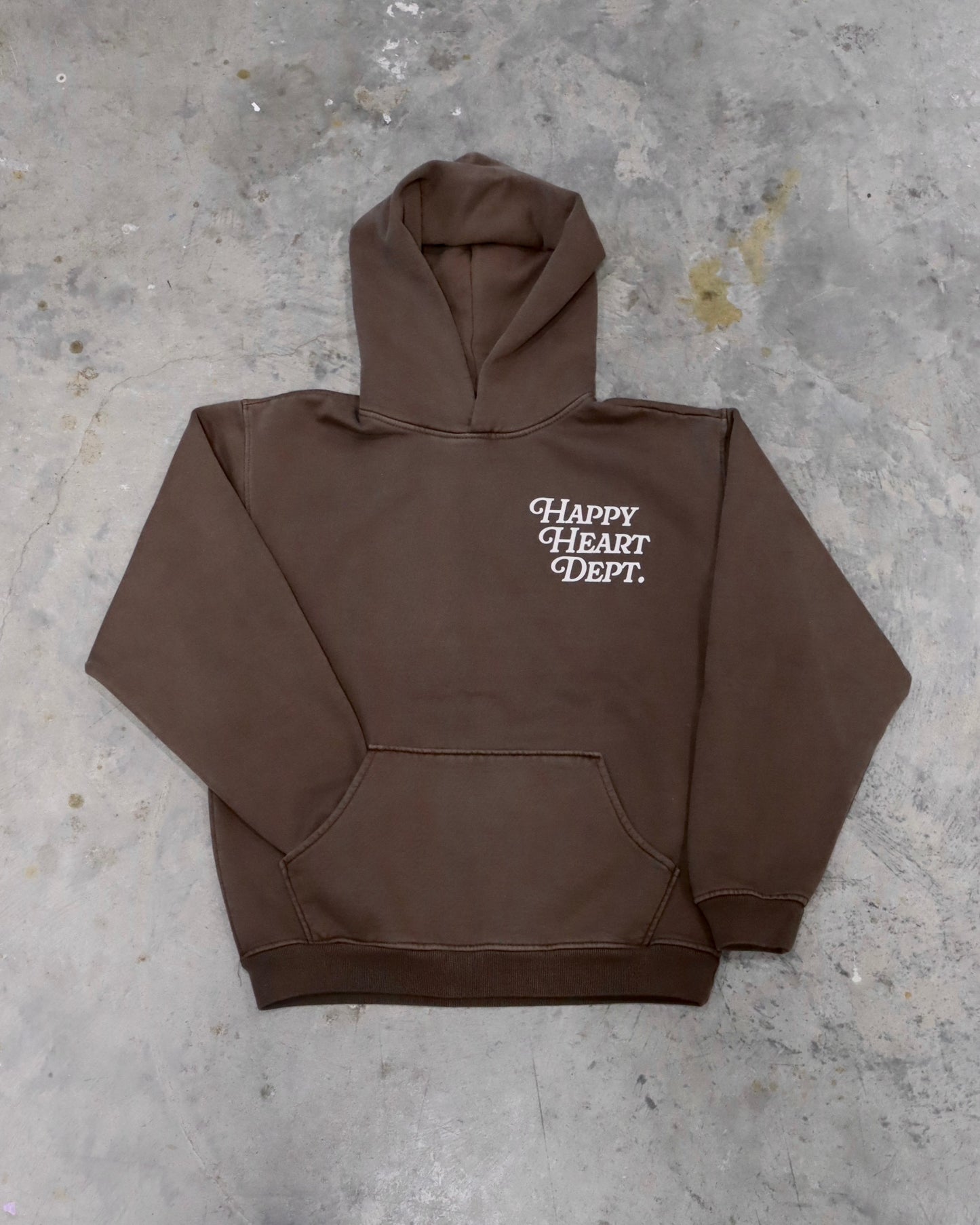 Happy Heart Dept. Brown Hoodie