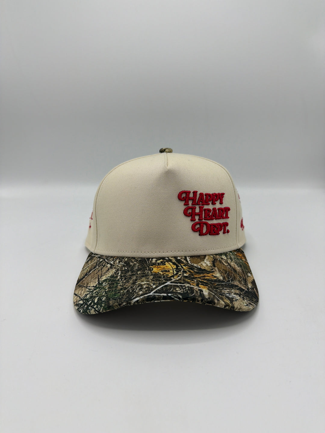 Happy Heart Dept. Cream/Camo Hat