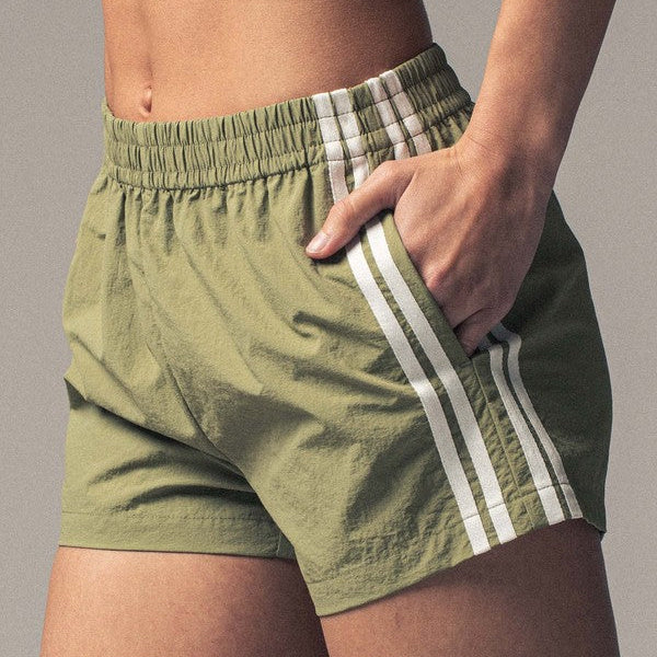 Sporty Air Flow Striped Shorts