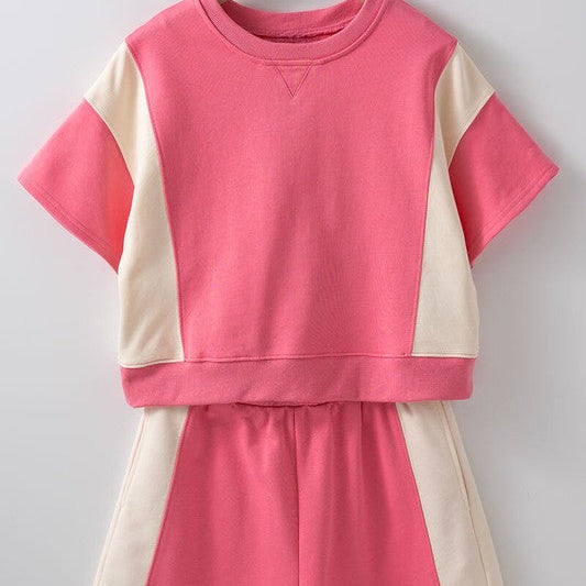 Aligned Panels French Terry Set