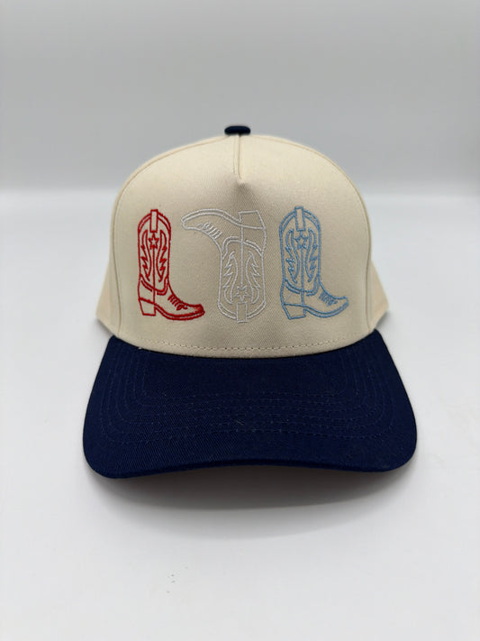 Red, White, & Boots Hat