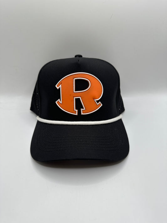 Rockin' R PVC Perforated Rope Hat - Black/White
