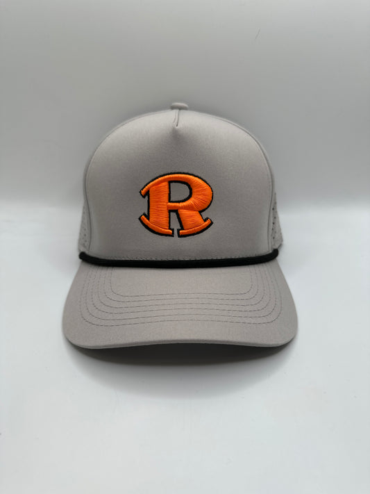 Rockin' R Perforated Rope Hat - Grey/Black/Orange