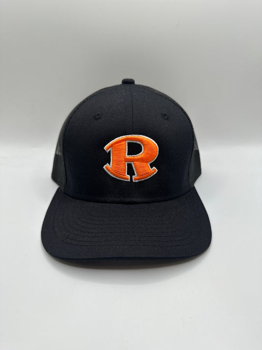 Rockin' R Trucker - Black/Black/Orange