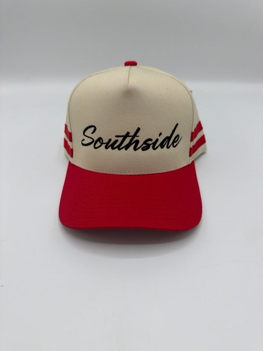 Southside Hat - Cream/Red Stripe