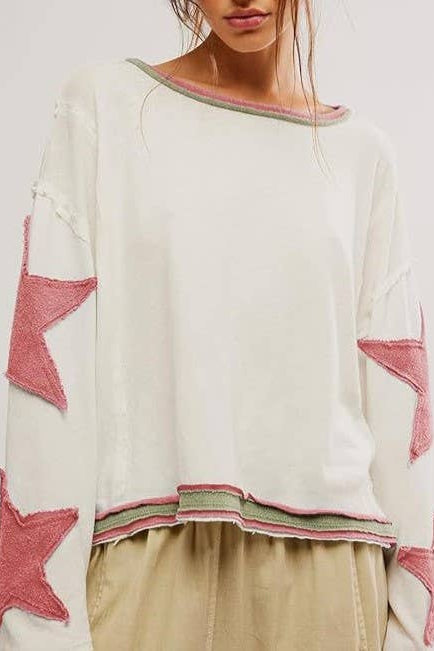 Star Oversized Crewneck Pullover