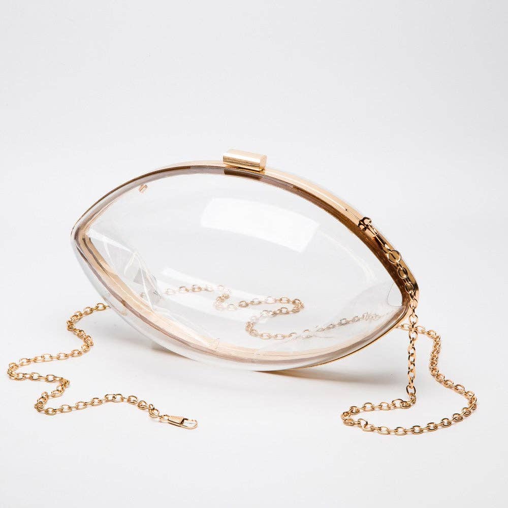Game Day Football Style Clear Crossbody Bag