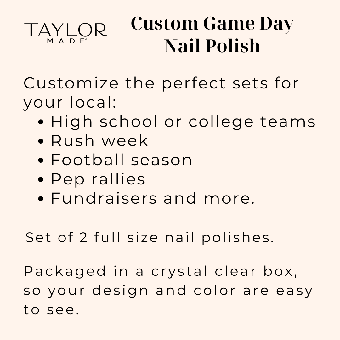 Custom Gameday Nail Polish - 2 Pack