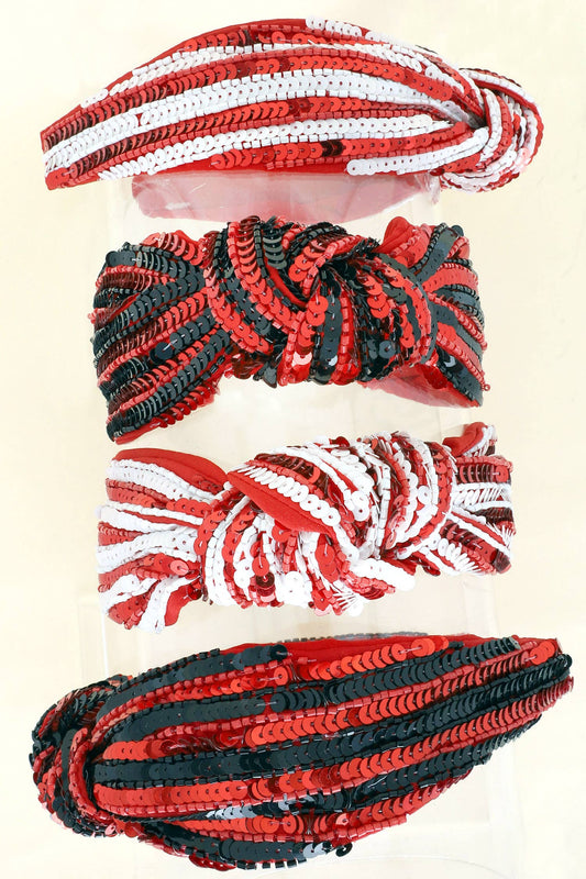 Fully Embellished Sequin Knotted Headband