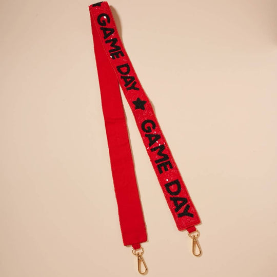 Game Day Seed Beaded Bag Strap