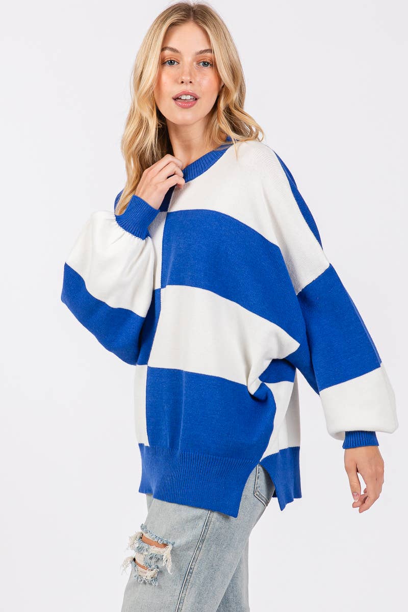 GAME DAY CHECKERED SWEATER