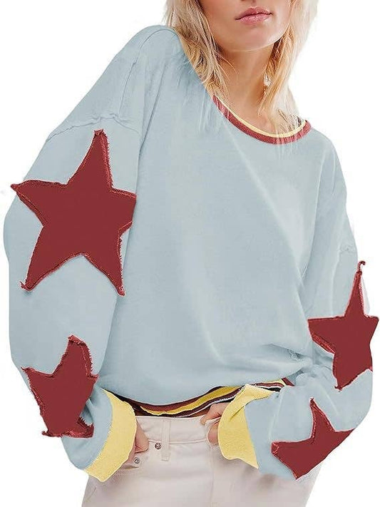 Star Oversized Crewneck Pullover