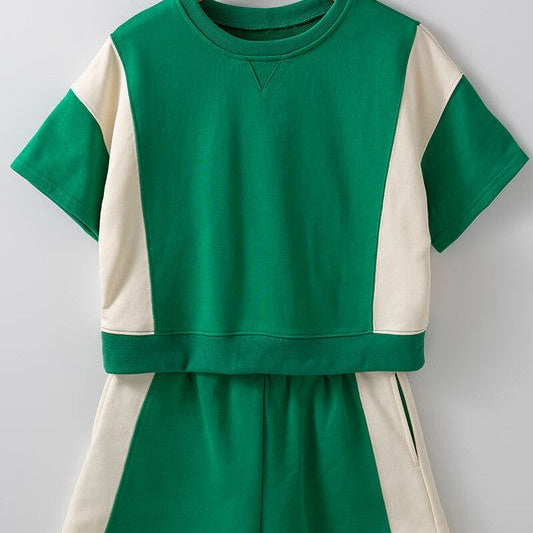 Aligned Panels French Terry Set