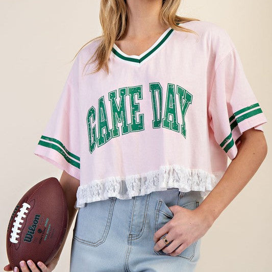 Soft Washed Game Day Cropped T-shirt