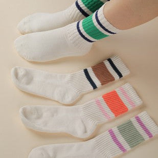 Color Block Crew Socks