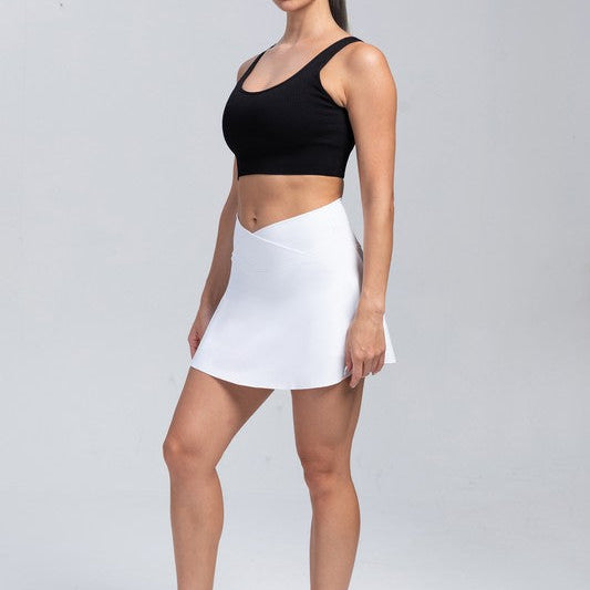 V Waist Golf Tennis Skirt W/inner Short & Pocket